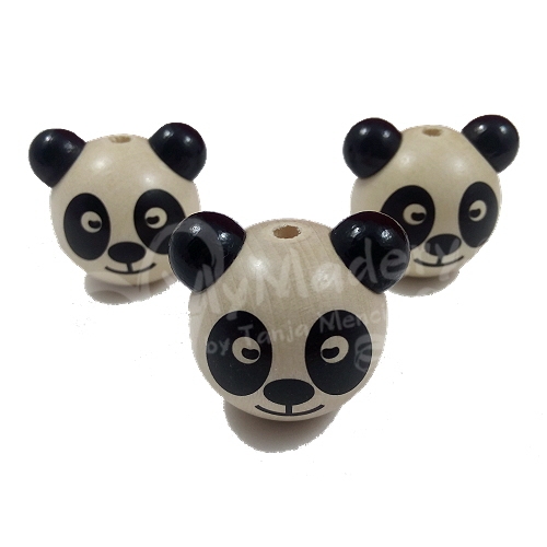 (Bild für) Motivperle - 3D Panda - zum Schließen ins Bild klicken