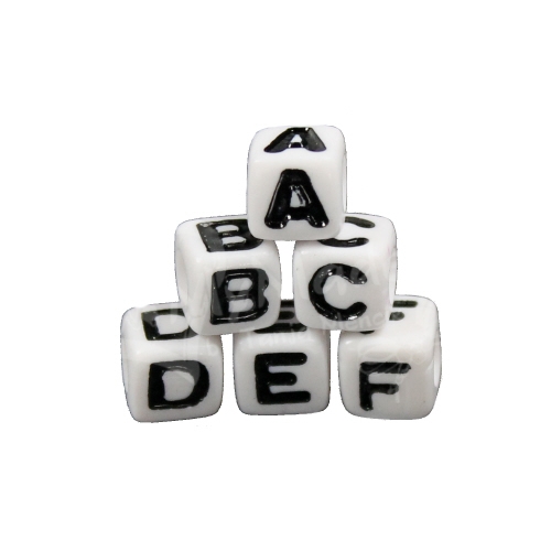 (Bild für) 7mm Buchstabenwürfel 15 Stück - zum Schließen ins Bild klicken