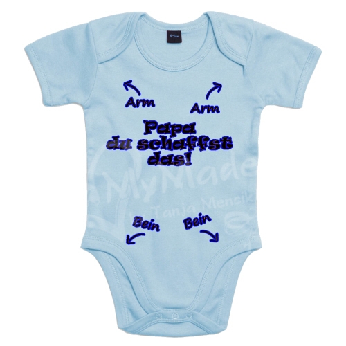 (Bild für) Baby Body "Papa du schaffst das" Blau - zum Schließen ins Bild klicken