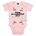 (Bild für) Baby Body "Papa du schaffst das" Rosa