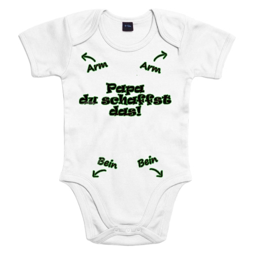 (Bild für) Baby Body "Papa du schaffst das" Weiß - zum Schließen ins Bild klicken
